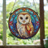 Bernadette Barn Owl Stained Glass Effect Suncatcher